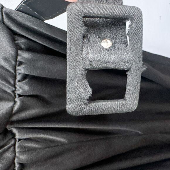 VTG 80s Black Jumpsuit Women 9/10 Sequin Disco Witchy Goth Party NYE Glam Goddes - Picture 11 of 16